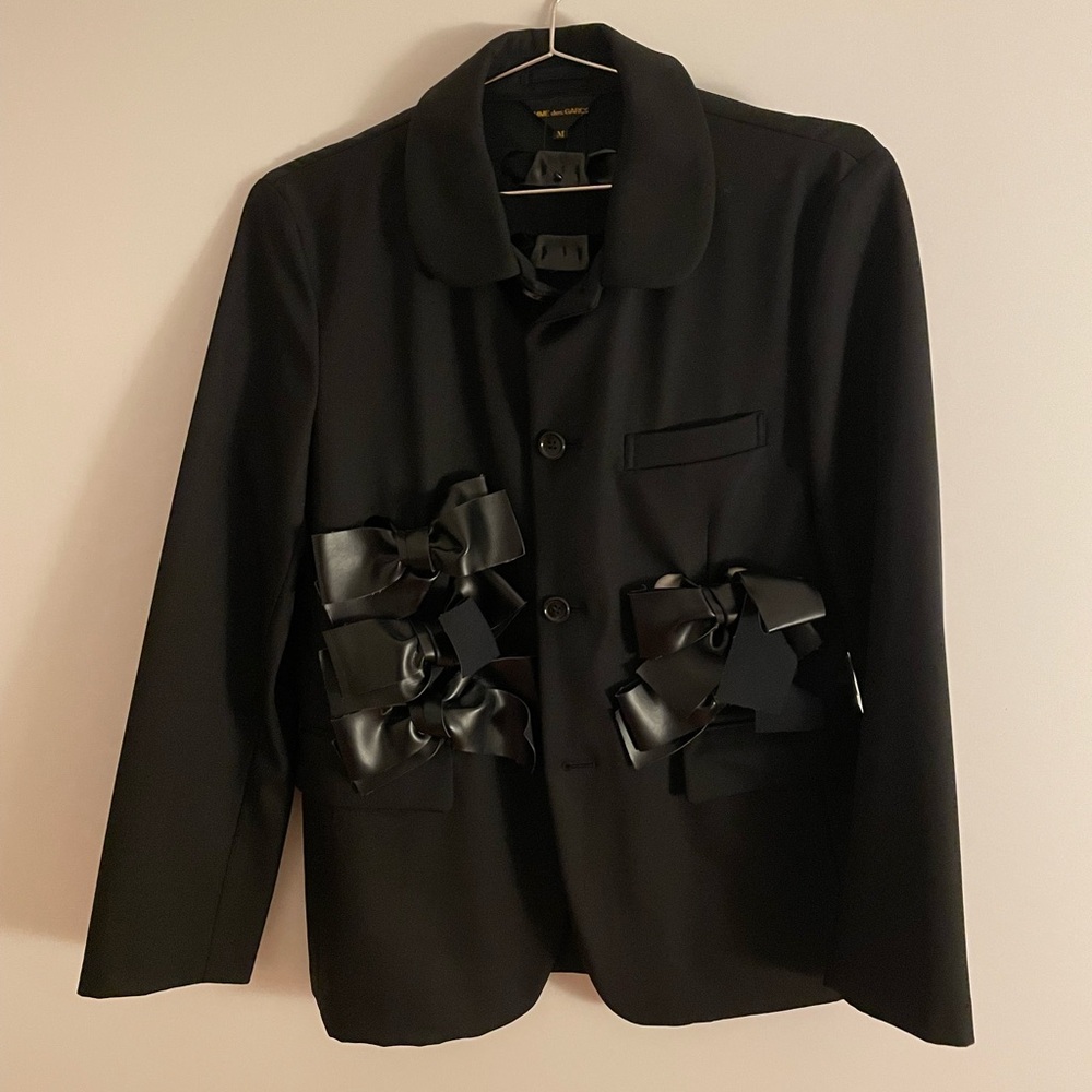 Comme des garçon blazer with bow detail